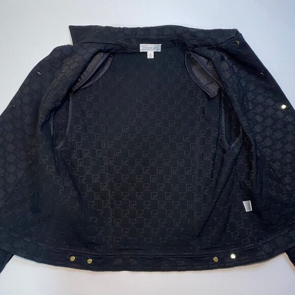 St. John Sport Black Monogram Jacket Size P (2/4) - Picture 7 of 10